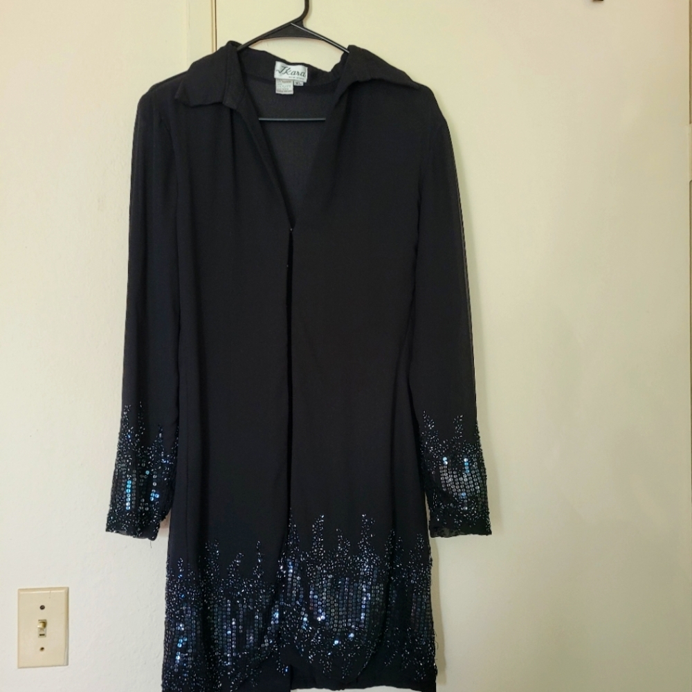 IKARA New York beaded cardigan black